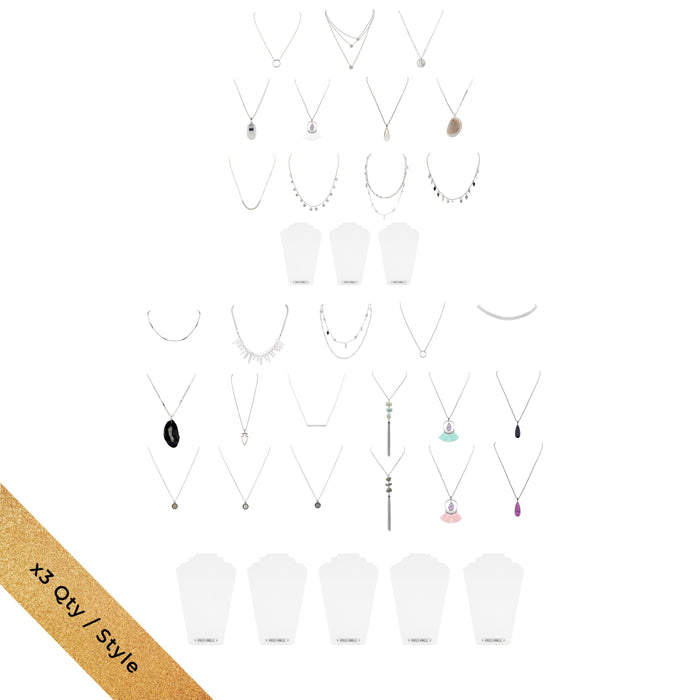 Business Staple Silver Necklaces Wholesale Kit