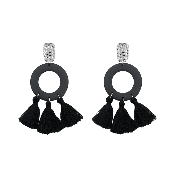 Cayman Collection - Silver Raven Earrings