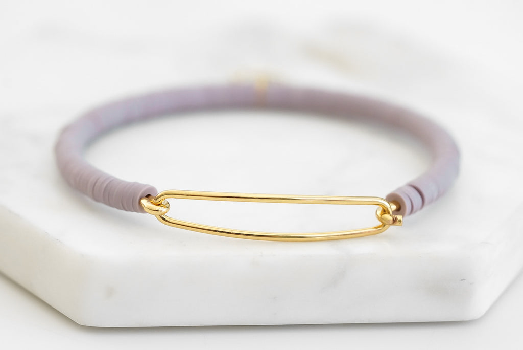 Charm Collection - Lilac Bar Bracelet