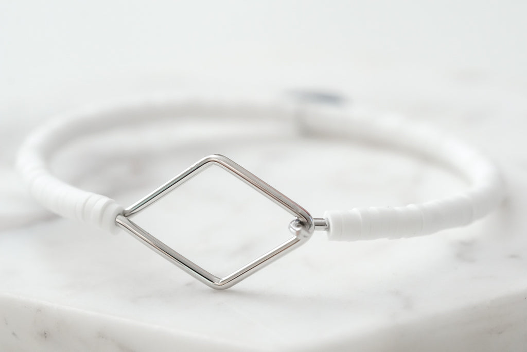 Charm Collection - Silver Ashen Diamond Bracelet