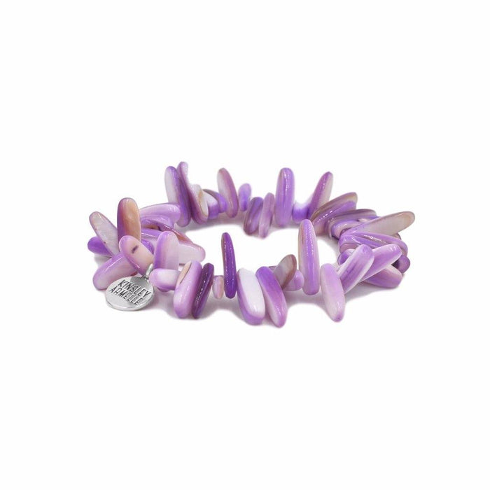 Chip Collection - Silver Wild Orchid Bracelet (Wholesale) - Kinsley Armelle