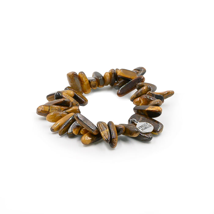 Chip Collection - Silver Amber Bracelet (Wholesale)