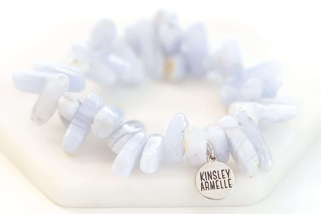 Chip Collection - Silver Lavender Bracelet