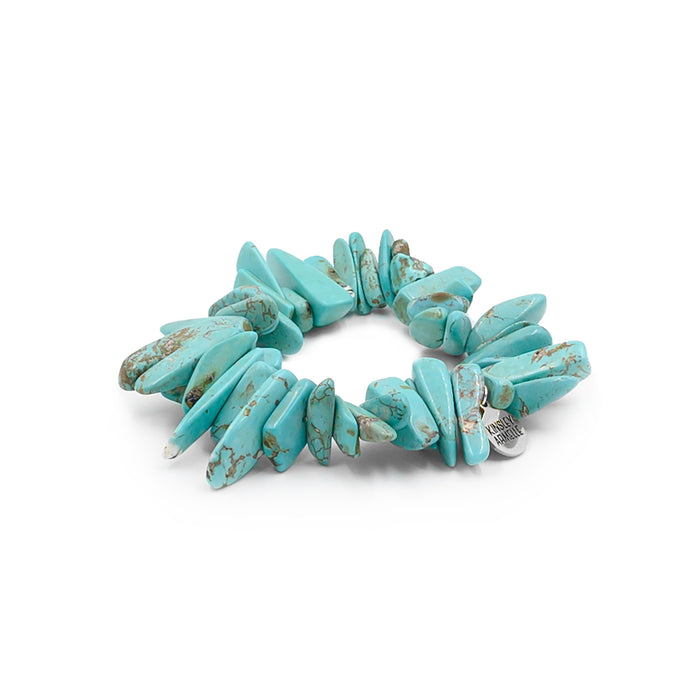Chip Collection - Silver Turquoise Bracelet