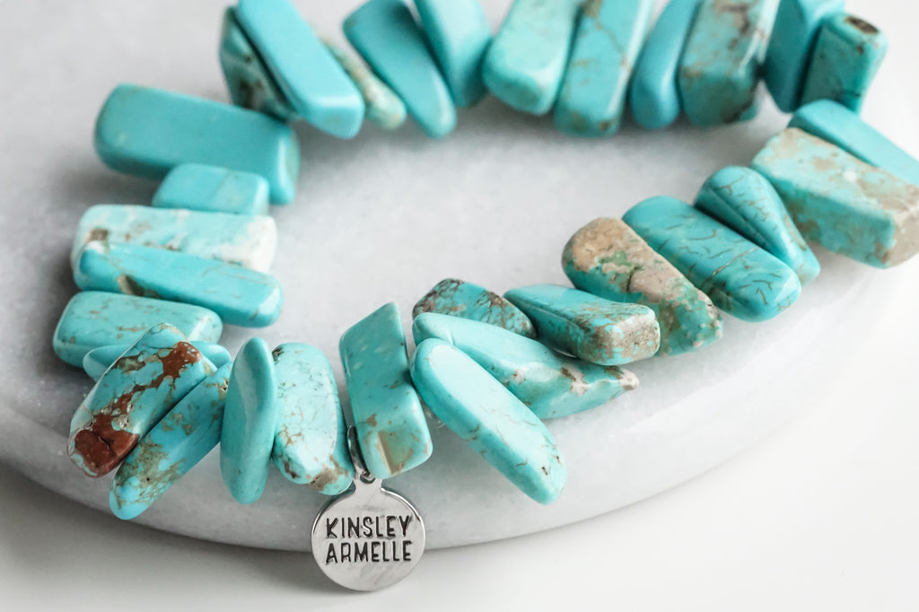 Chip Collection - Silver Turquoise Bracelet