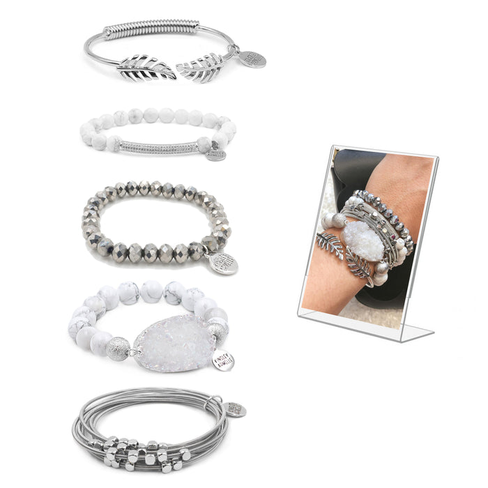 Silver Clarity Bracelet Stack (Wholesale)