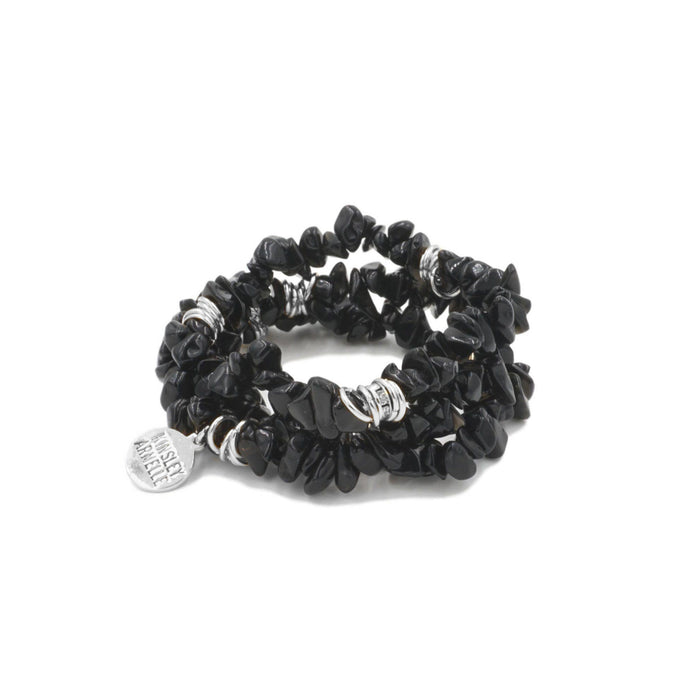 Cluster Collection - Silver Coal Bracelet