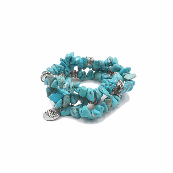 Cluster Collection - Silver Turquoise Bracelet