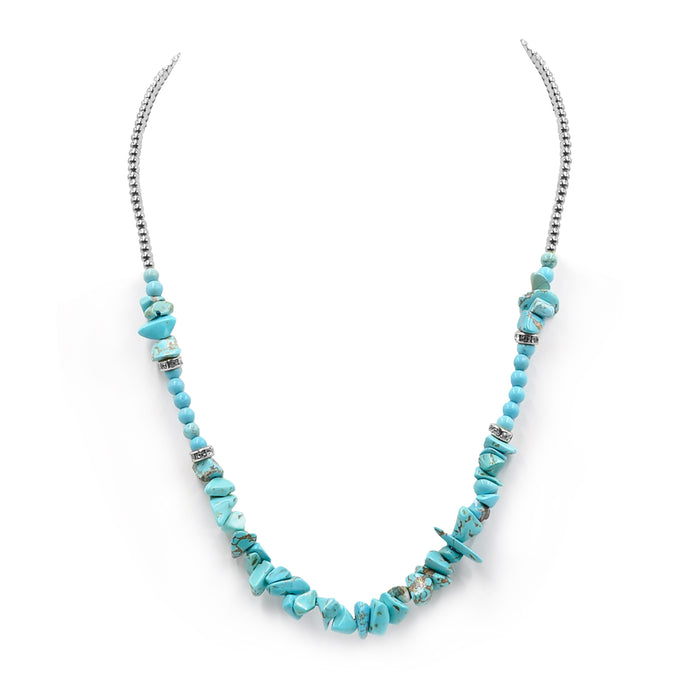 Cluster Collection - Silver Turquoise Necklace (Ambassador)