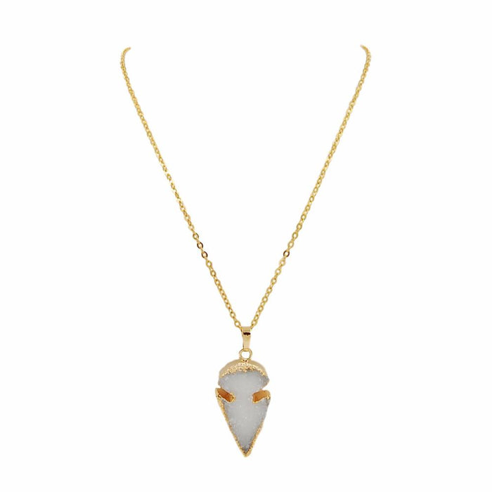 Druzy Collection - Ice Arrowhead Necklace (Wholesale) - Kinsley Armelle