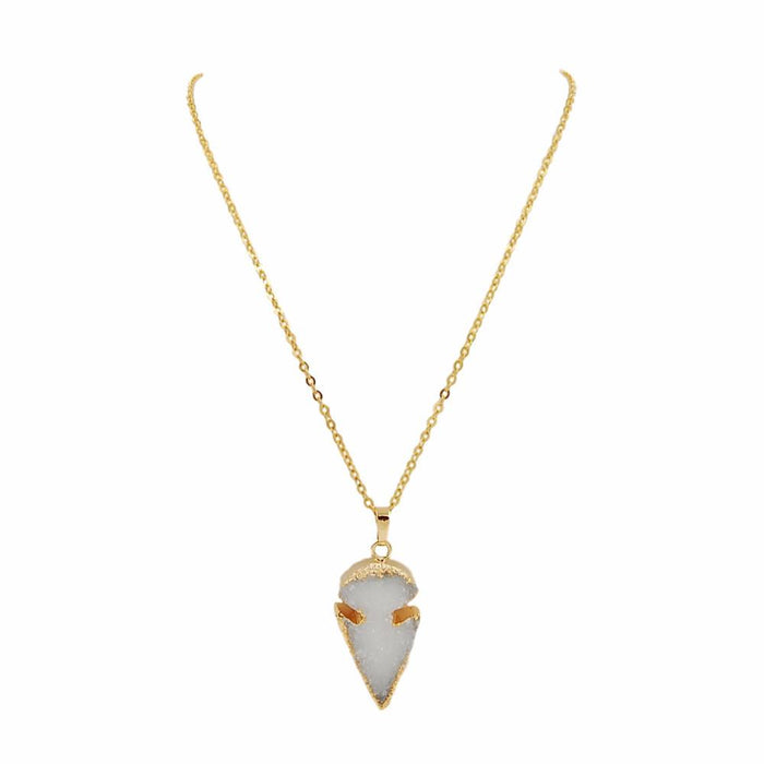 Druzy Collection - Ice Arrowhead Necklace (Ambassador) - Kinsley Armelle