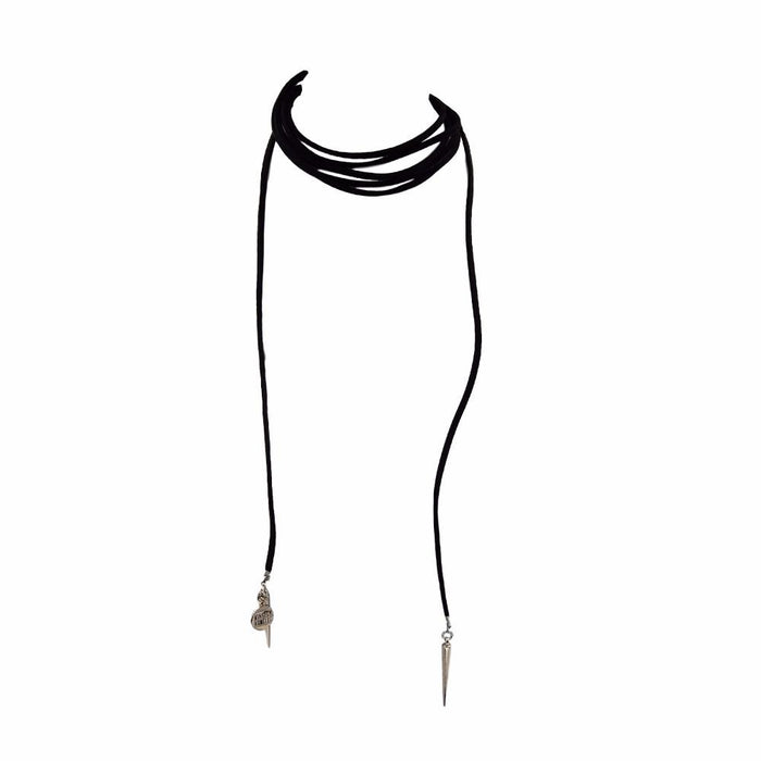 Wrap Collection - Silver Spike Necklace (Wholesale) - Kinsley Armelle