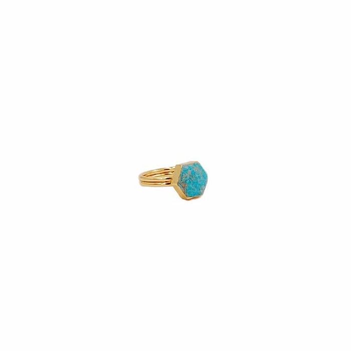 Turquoise Collection - Hex Ring (Wholesale) - Kinsley Armelle