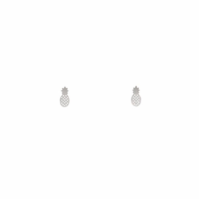 Pineapple Collection - Silver Stud Earrings (Ambassador) - Kinsley Armelle