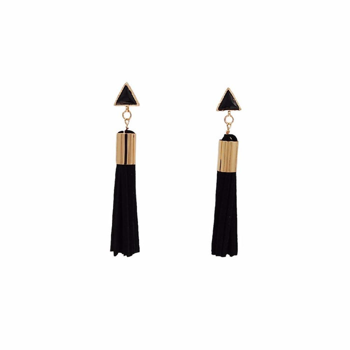 Tassel Collection - Raven Drop Earrings (Wholesale) - Kinsley Armelle