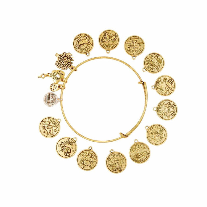Zodiac Collection - Gold Charm Bracelet - Kinsley Armelle