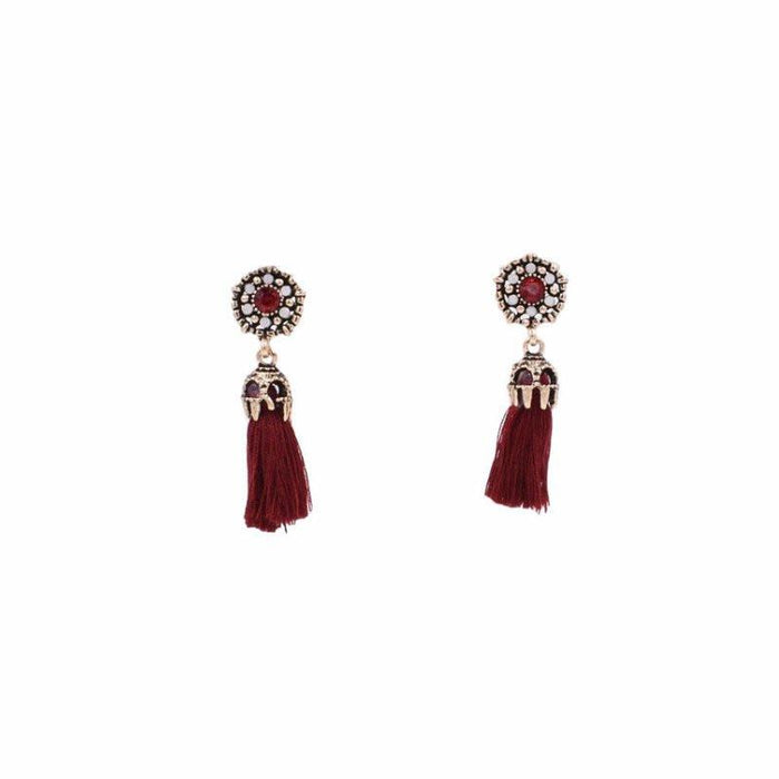 Imperial Collection - Crimson Drop Earrings (Wholesale) - Kinsley Armelle