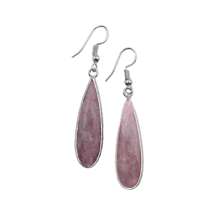 Darcy Collection - Silver Ruby Earrings (Wholesale)
