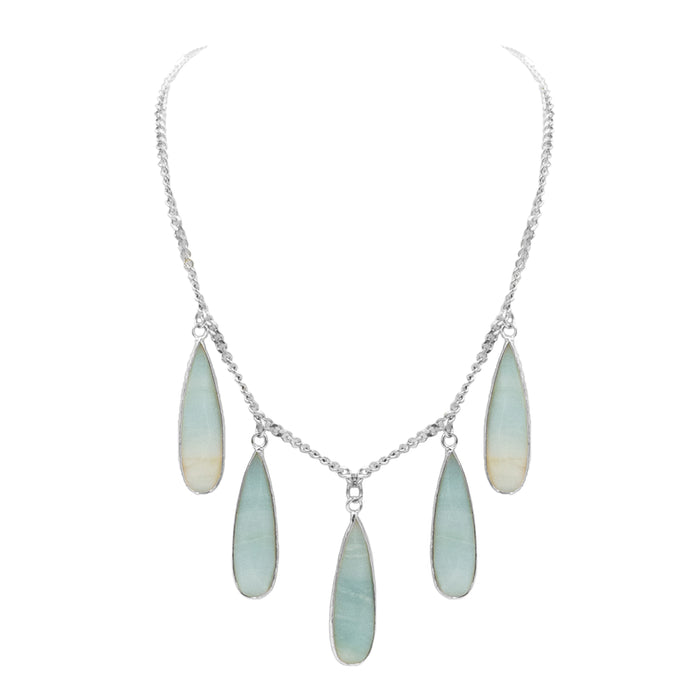 Darcy Collection - Silver Solar Drop Necklace (Limited Edition) (Wholesale)