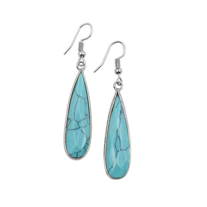 Darcy Collection - Silver Turquoise Earrings