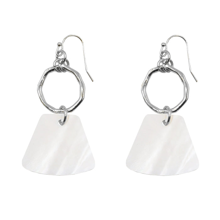 Diana Collection - Silver Pearl Earrings (Wholesale)