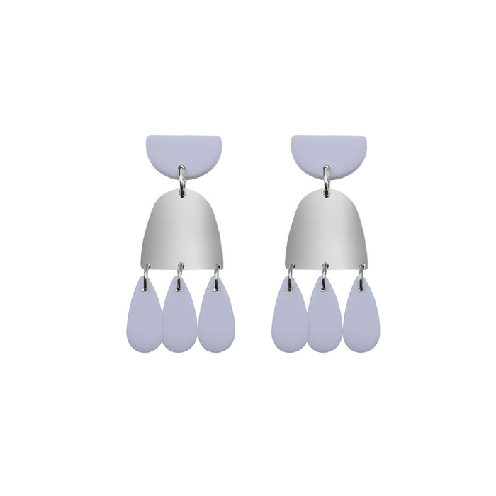 Doris Collection - Silver Lilac Earrings (Wholesale)