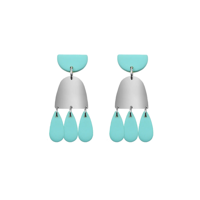 Doris Collection - Silver Mint Earrings
