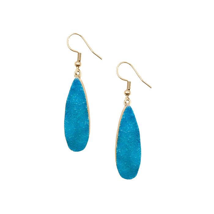 Druzy Collection - Azure Drop Earrings (Wholesale)