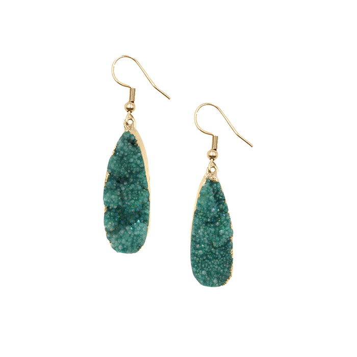 Druzy Collection - Jade Drop Earrings (Wholesale)