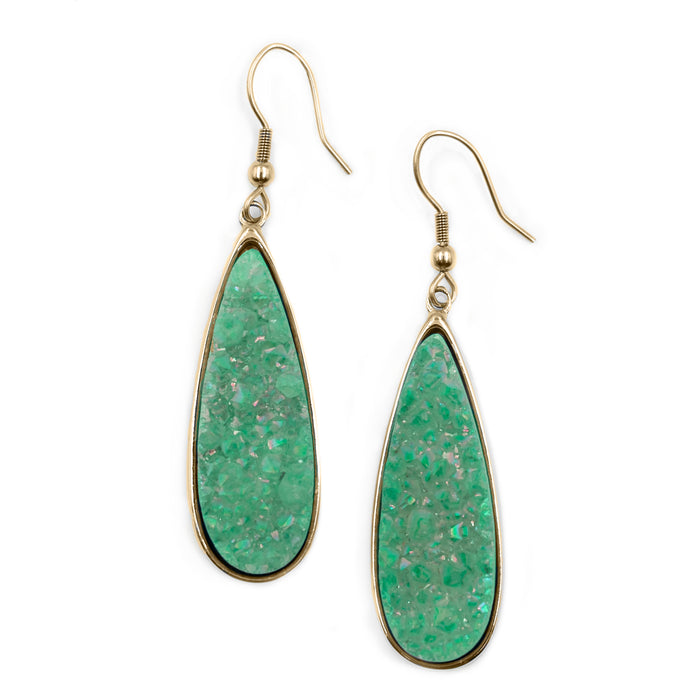 Druzy Collection - Jade Quartz Drop Earrings (Ambassador)