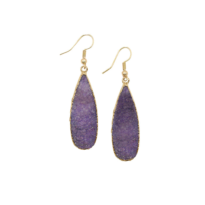 Druzy Collection - Royal Drop Earrings