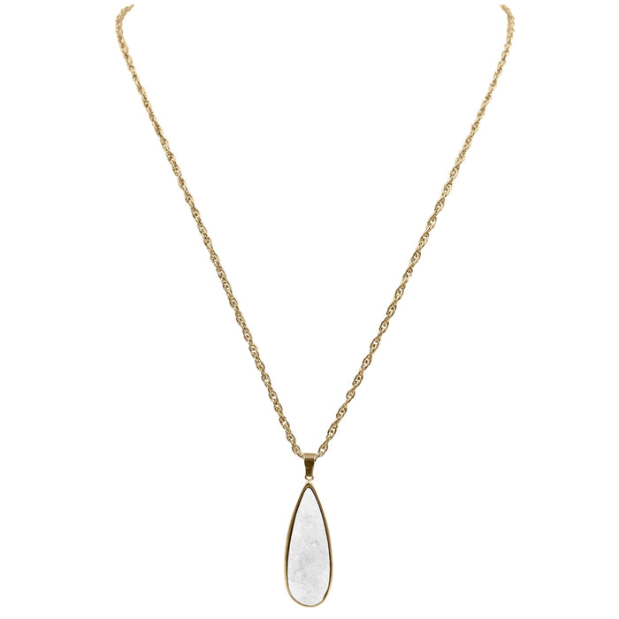 Druzy Collection - Quartz Drop Necklace