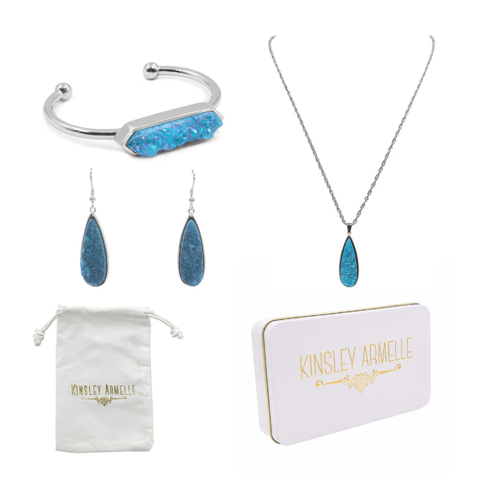 Druzy Silver Azure Quartz Gift Set (Ambassador)