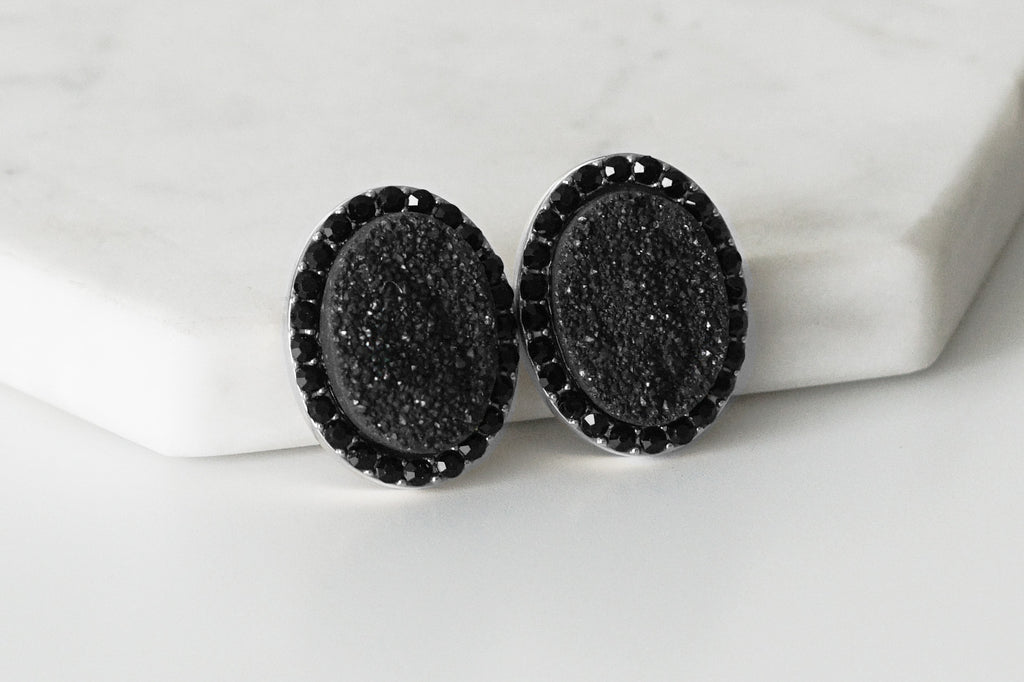 Enchantment Collection - Silver Raven Stud Earrings