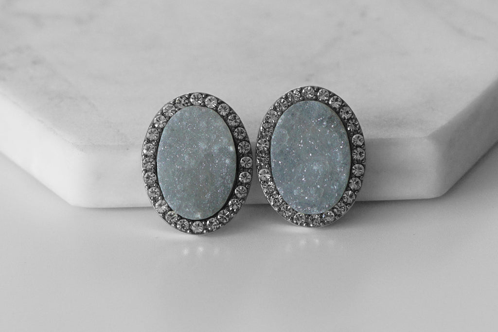 Enchantment Collection - Silver Stormy Stud Earrings