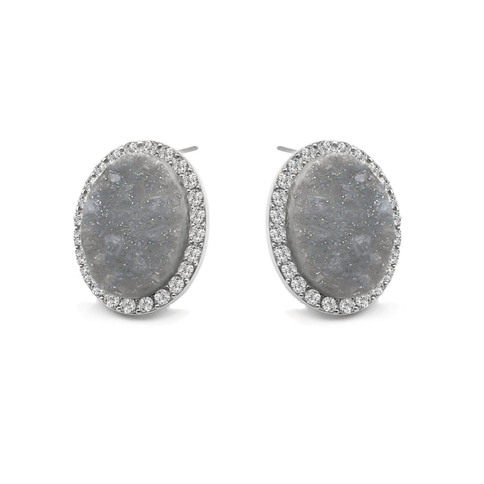 Enchantment Collection - Silver Stormy Stud Earrings