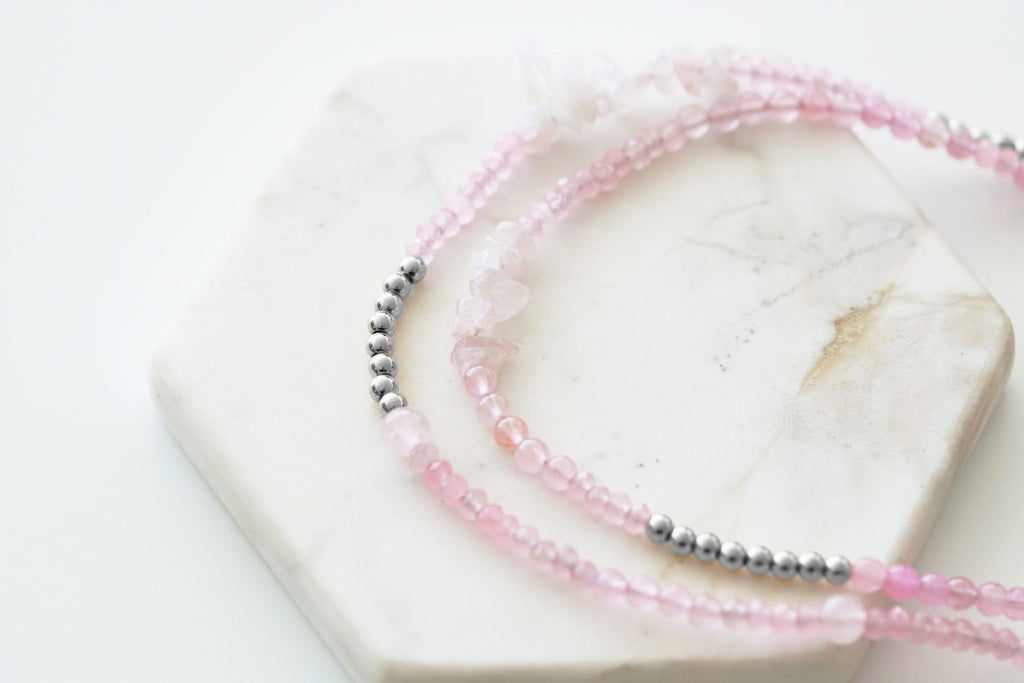Epsi Collection - Silver Ballet Wrap Necklace