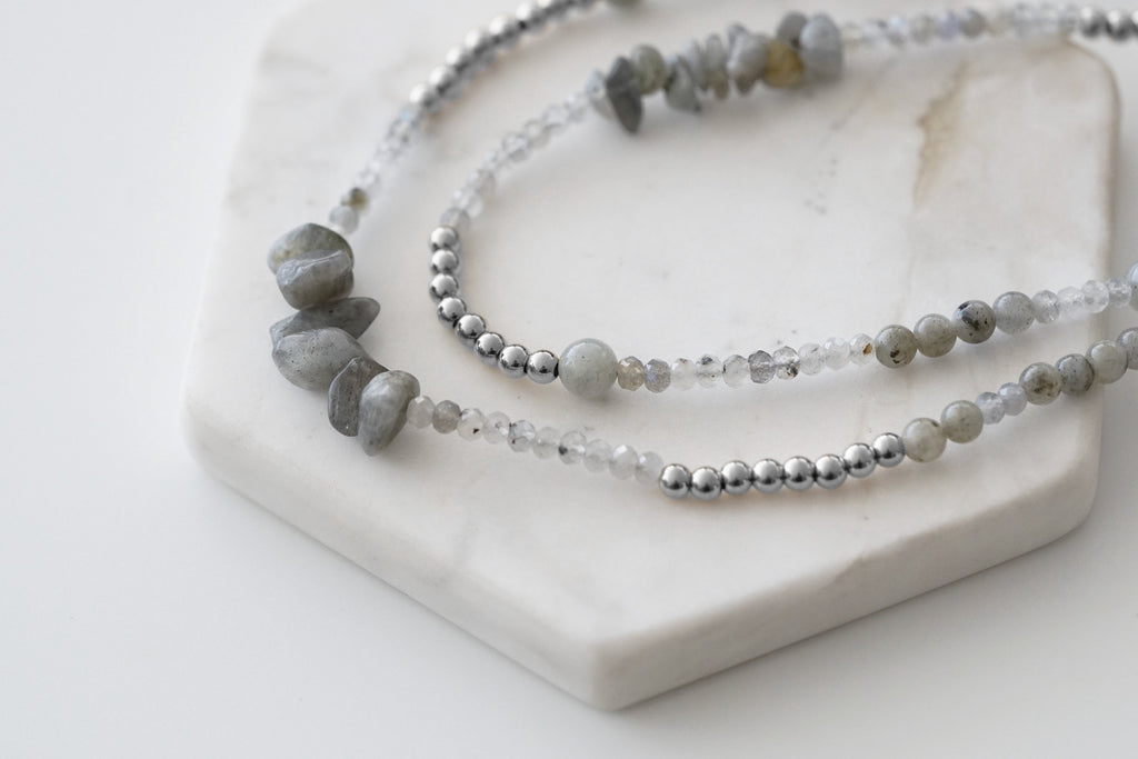 Epsi Collection - Silver Haze Wrap Necklace
