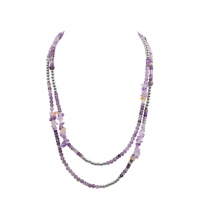 Epsi Collection - Silver Mulberry Wrap Necklace (Wholesale)