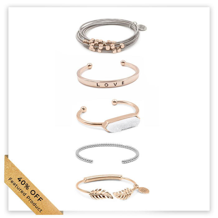 Rose Gold Lainey Bracelet Stack (Featured Product)