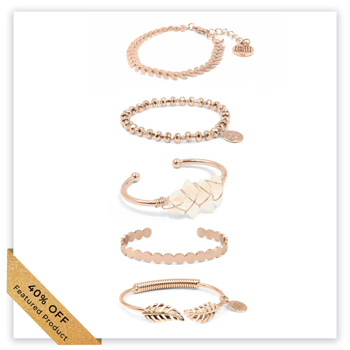 Rose Gold Sugar Rush Bracelet Stack (Featured Product)