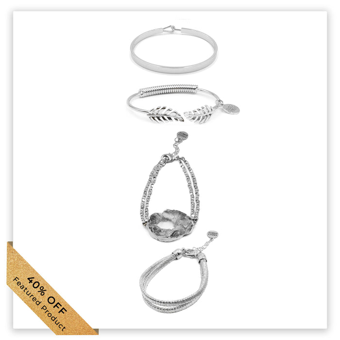 Silver Milan Bracelet Stack (Featured Product)