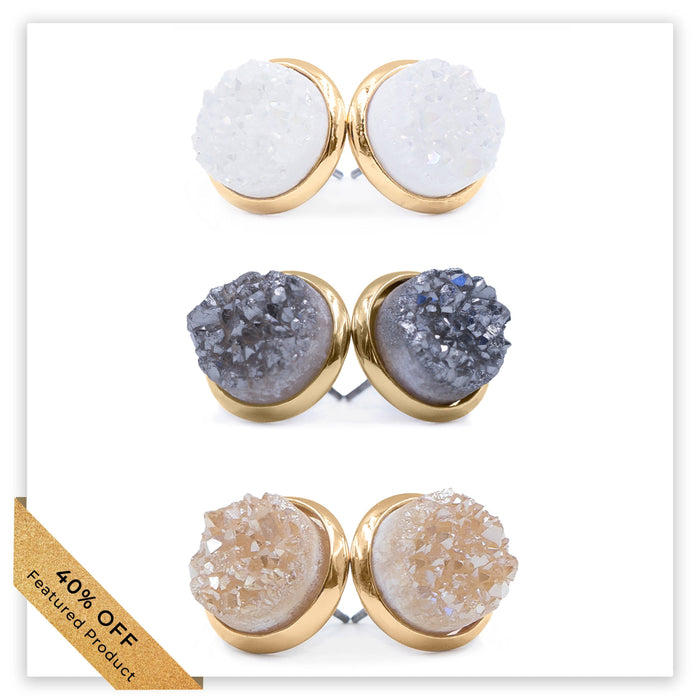 Stone Collection - Quartz Earrings Set (Featured Product)