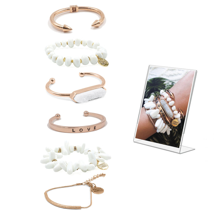 Rose Gold Felicity Bracelet Stack (Wholesale)