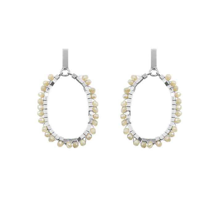 Glam Collection - Silver Khaki Earrings (Ambassador)