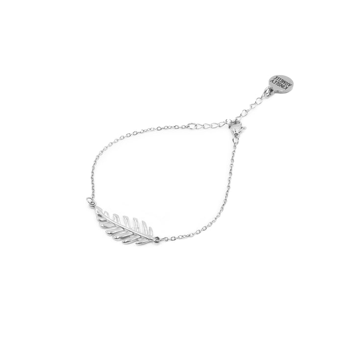 Goddess Collection - Silver Laurel Leaf Clasp Bracelet (Wholesale)