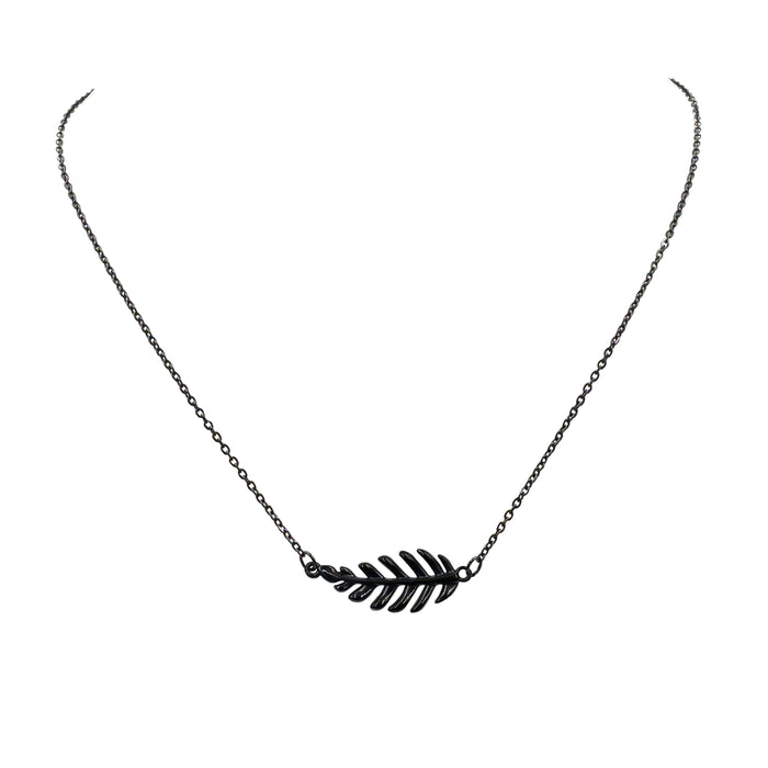 Goddess Collection - Black Laurel Leaf Necklace (Ambassador)