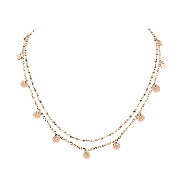 Goddess Collection - Rose Gold Calico Necklace (Wholesale)