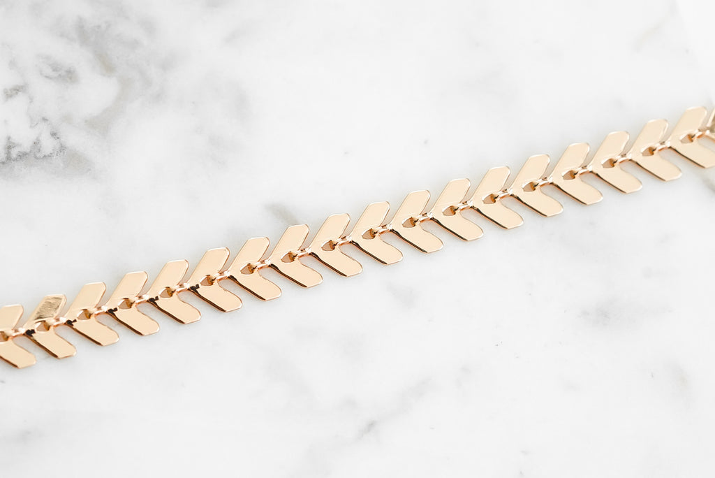 Goddess Collection - Rose Gold Lance Necklace