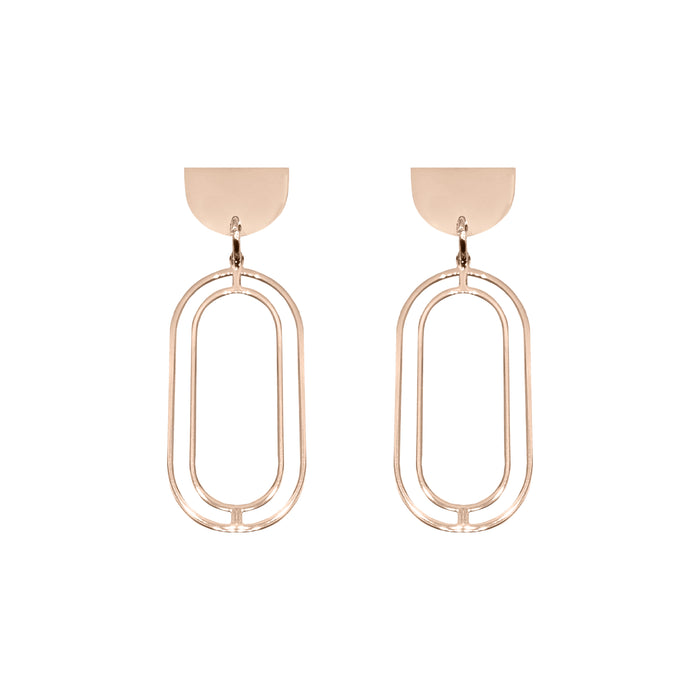 Goddess Collection - Rose Gold Olivia Earrings (Wholesale)